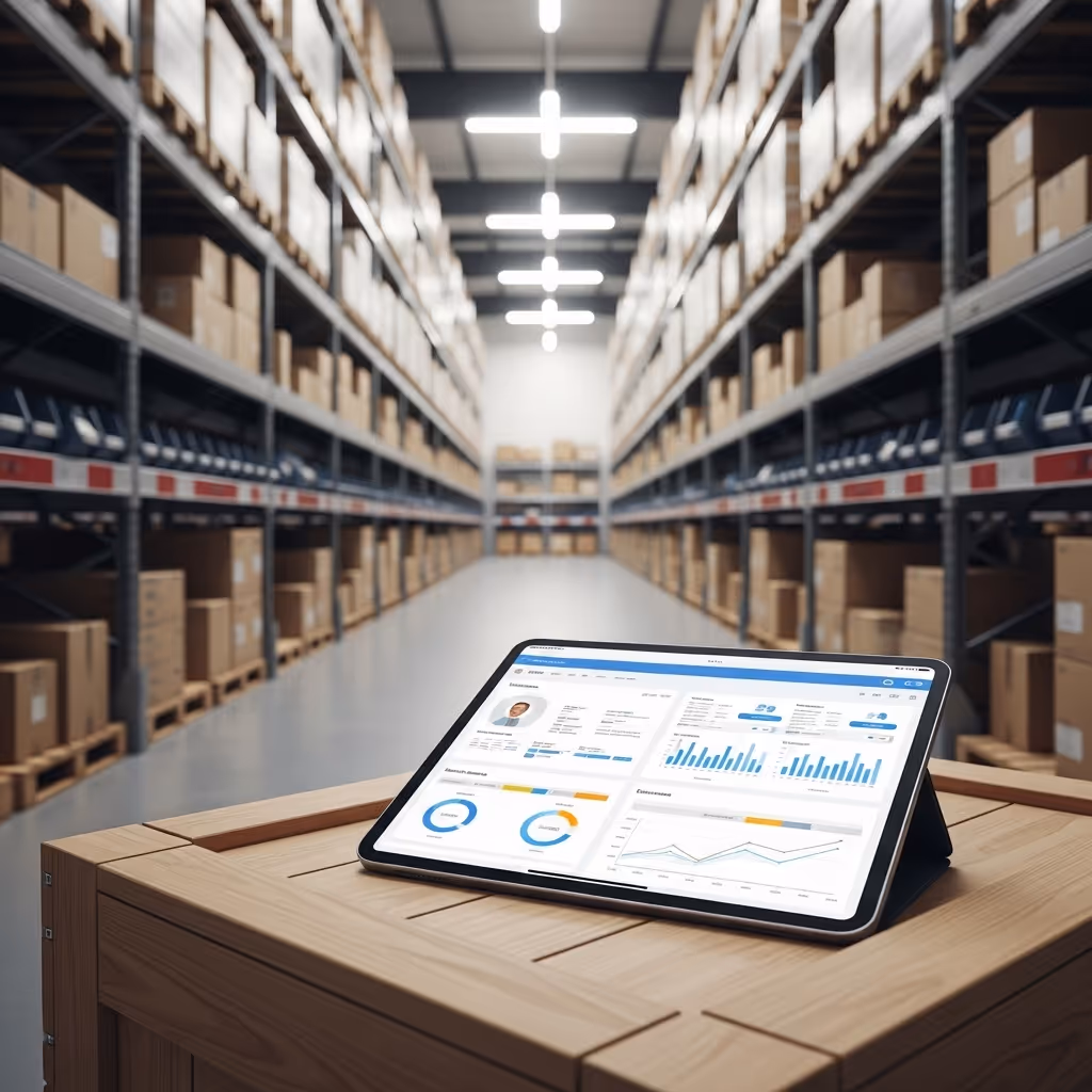 image of a laptop with software interface (for a b2b saas)