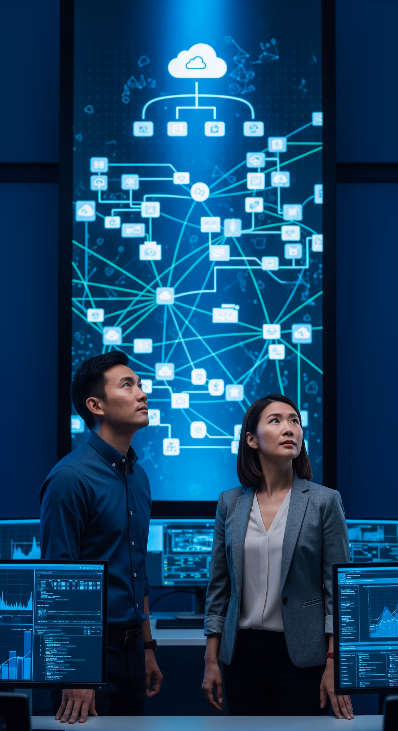 image of a team collaborating at an ai saas company