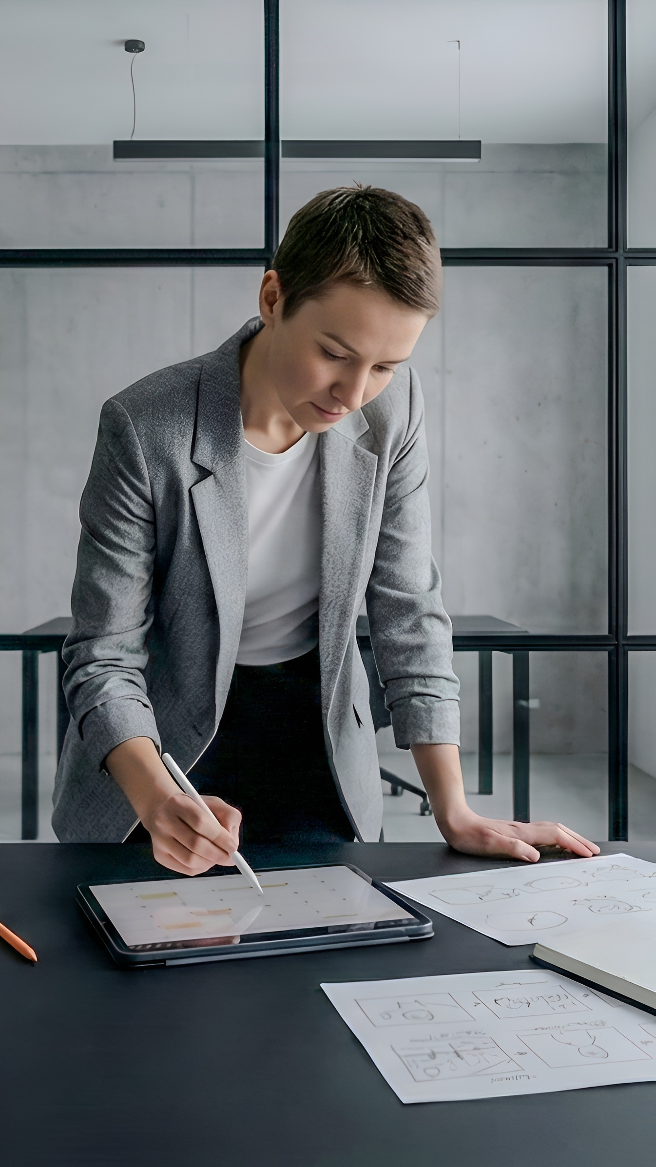 [interface] image of a laptop with software interface (for a ai marketing tech company)