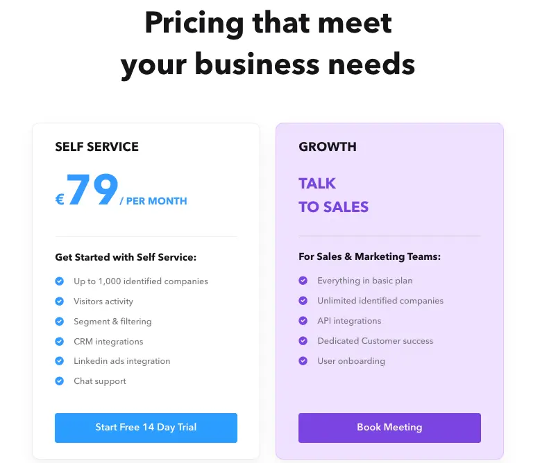 Albacross pricing