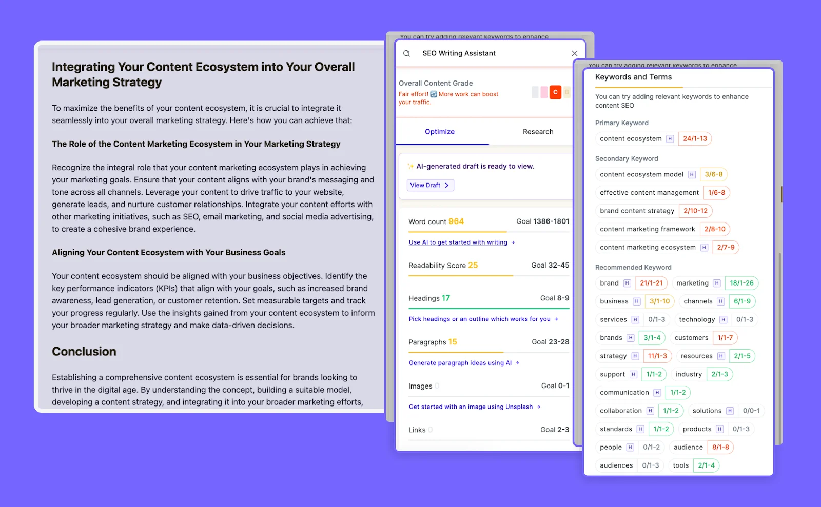 Pepper CMP's SEO Writing Assistance