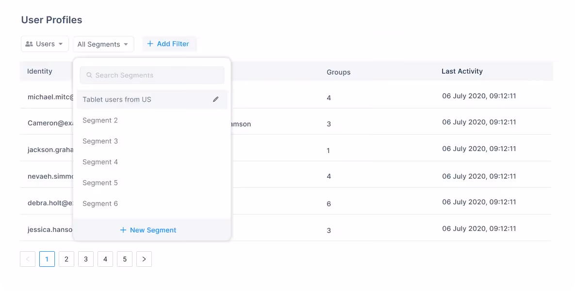 Segmenting users in Factors