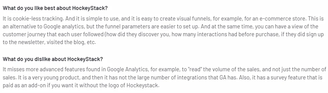 HockeyStack reviews