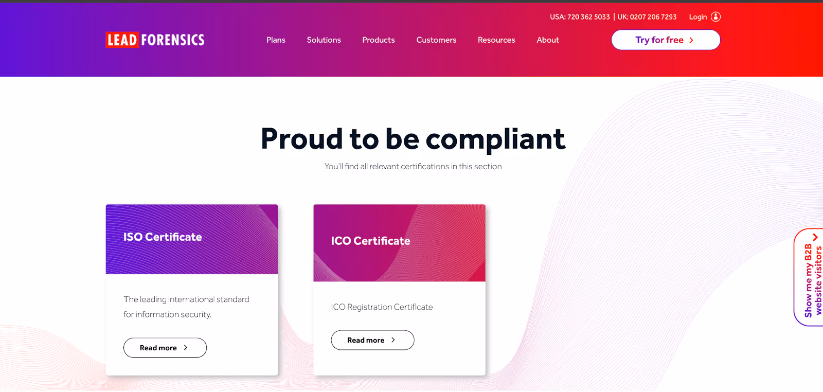 Lead Forensics Compliance and Security