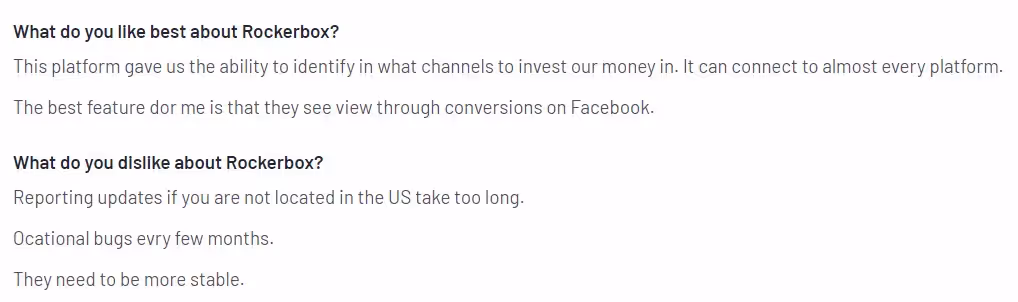 Rockerbox- customer review