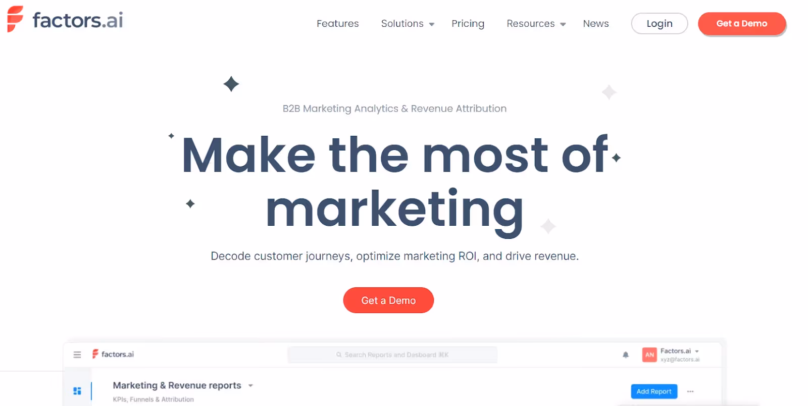Factors.ai is an AI-powered analytics, attribution and website visitor identification tool.