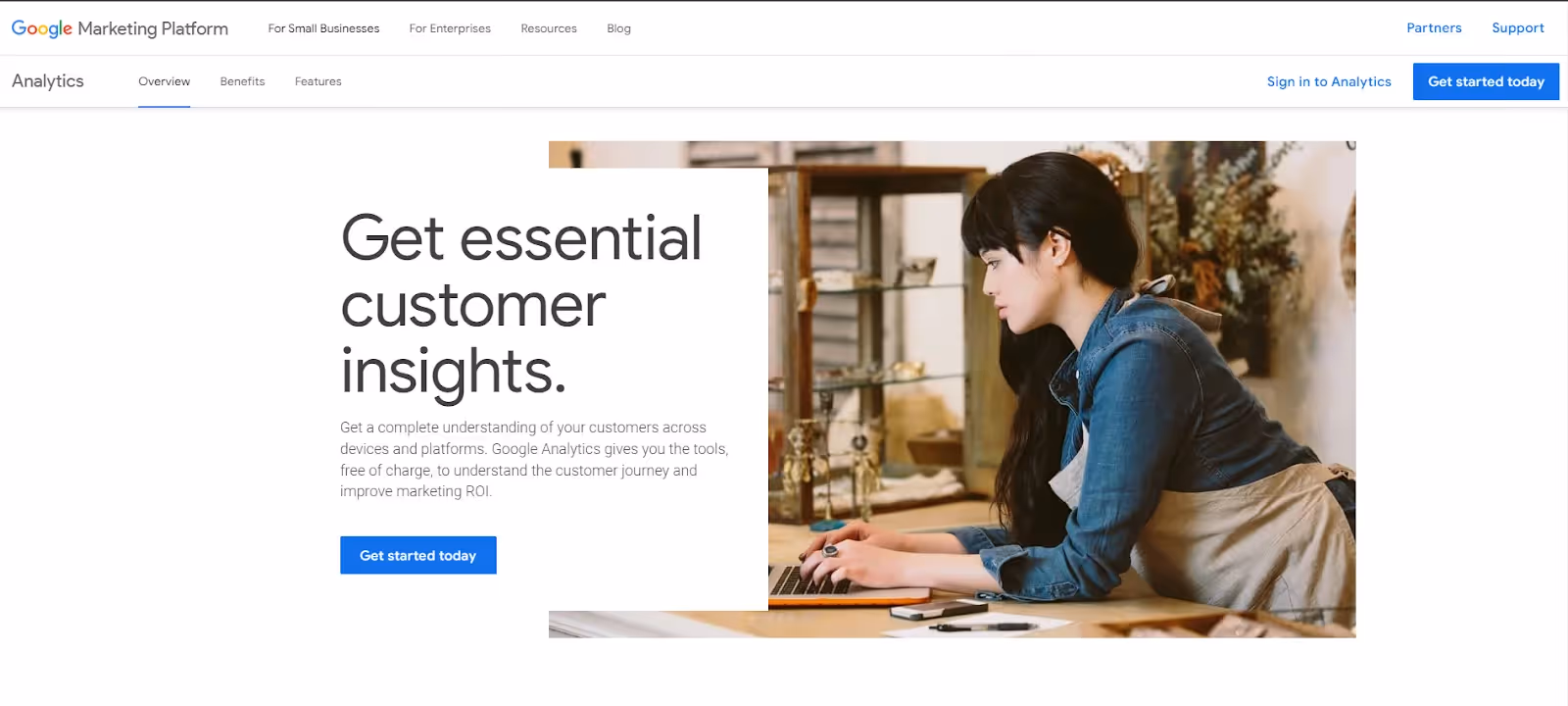 Google Analytics is a free analytics tool that help companies better understand their audience, website and digital marketing efforts