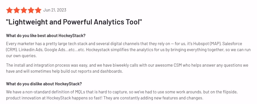 hockeystack review