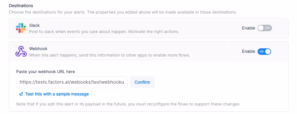 webhooks integration
