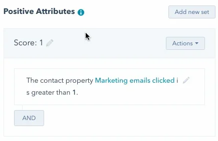 Scoring Criteria Hubspot