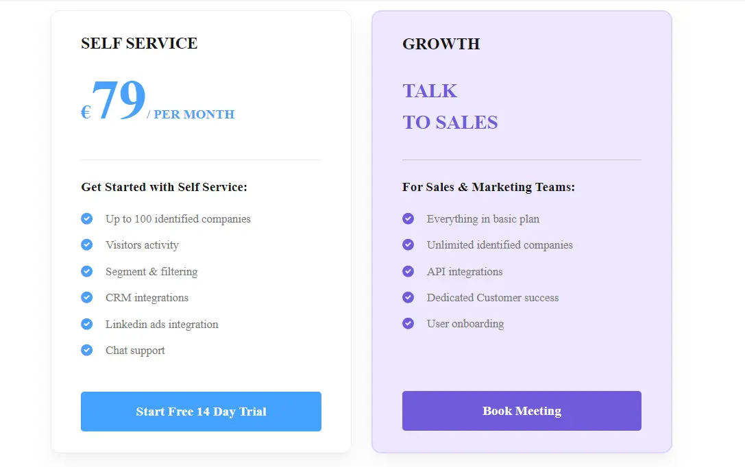 Albacross Pricing Plans