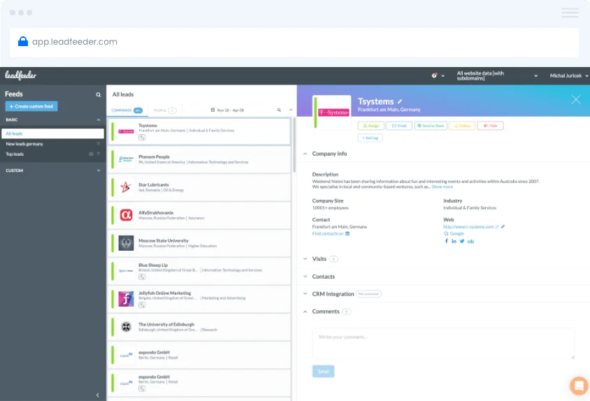 Leadfeeder Dashboard
