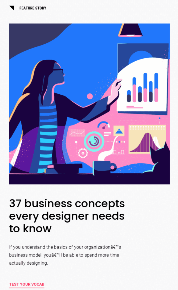 Screenshot of Invision’s newsletter, showcasing its use as a marketing touchpoint