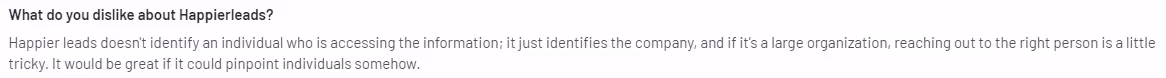 Identification limitation -  Happierleads