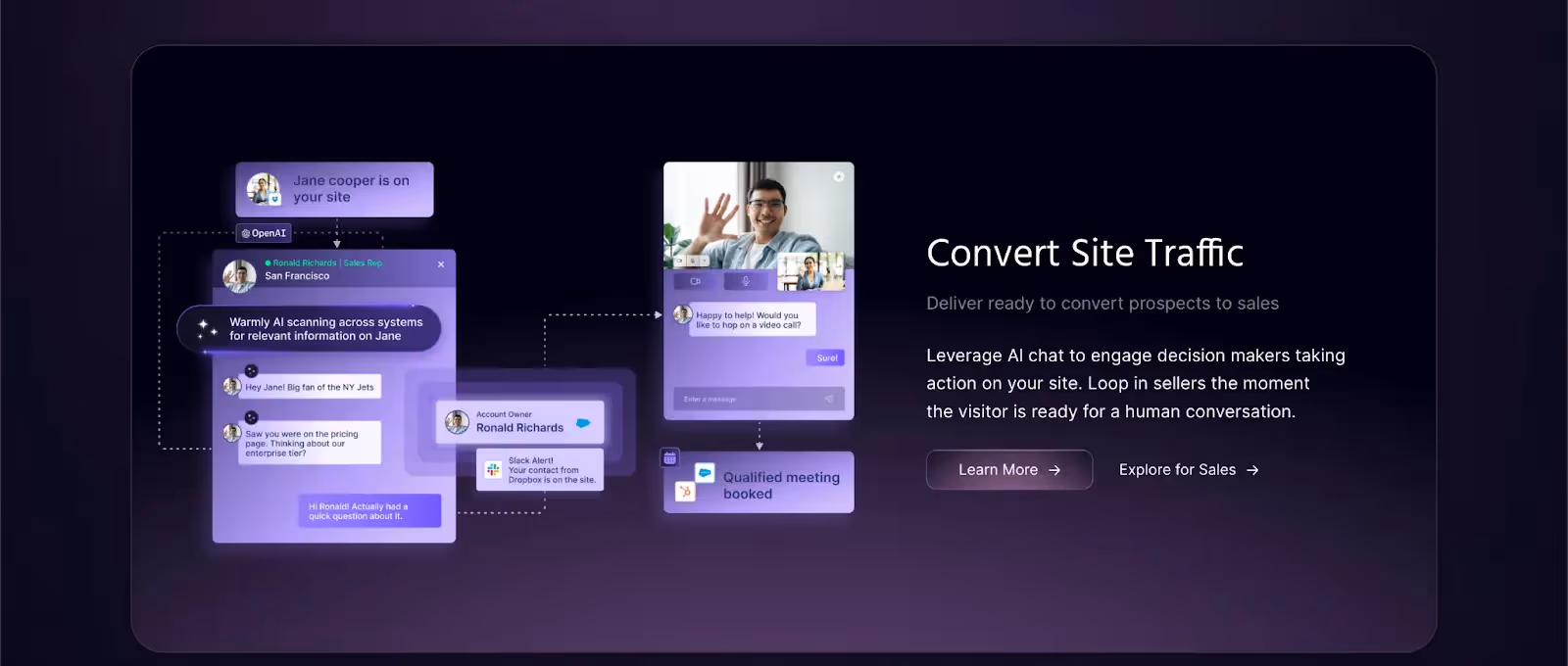 Convert site traffic