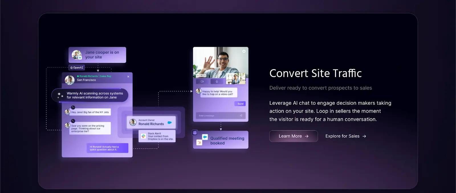 Convert site traffic