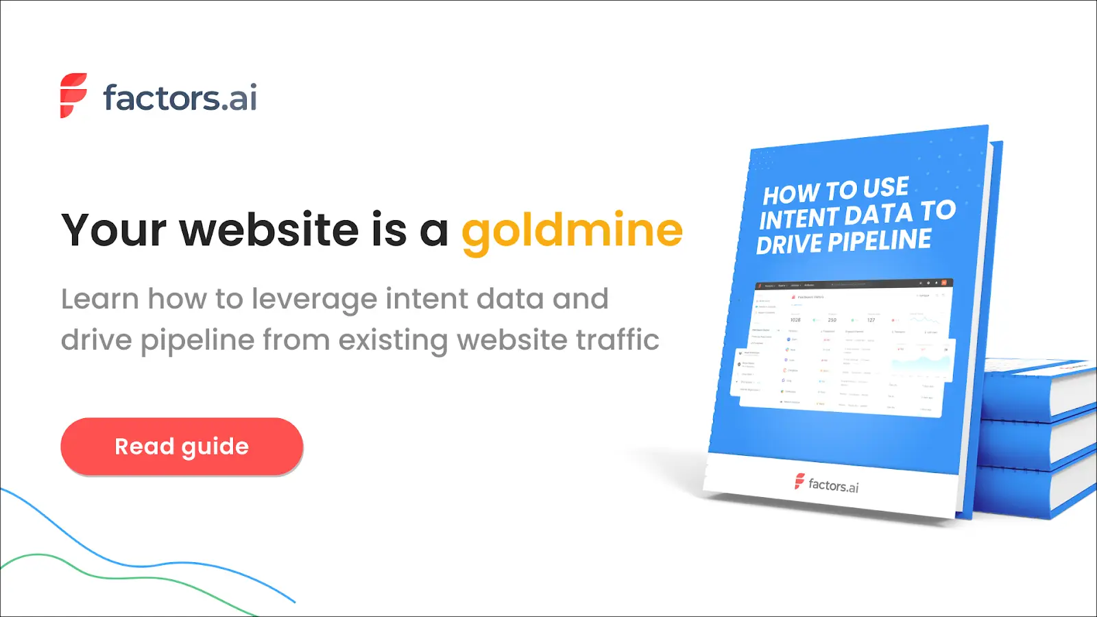 Ebook promo on leveraging website intent data by Factors.ai.