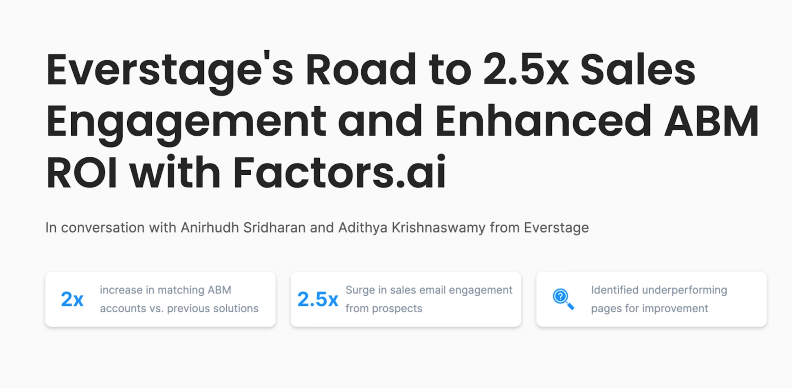A case study of factors