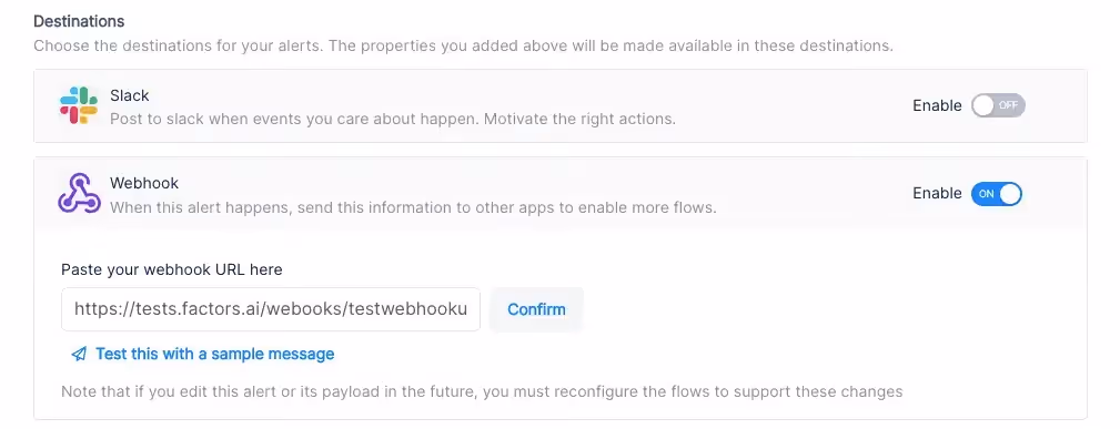 webhooks integration