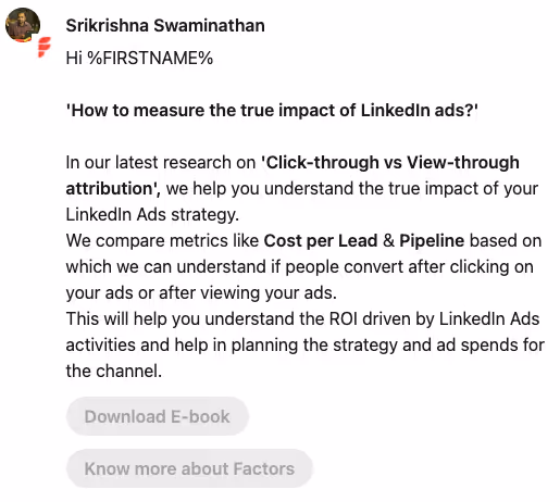 LinkedIn conversation ad