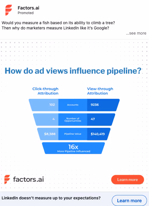 Linkedin single image ad