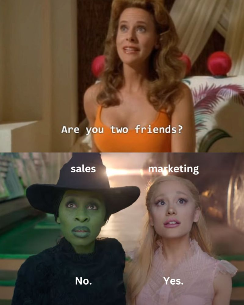 Meme about sales and marketing alignment.