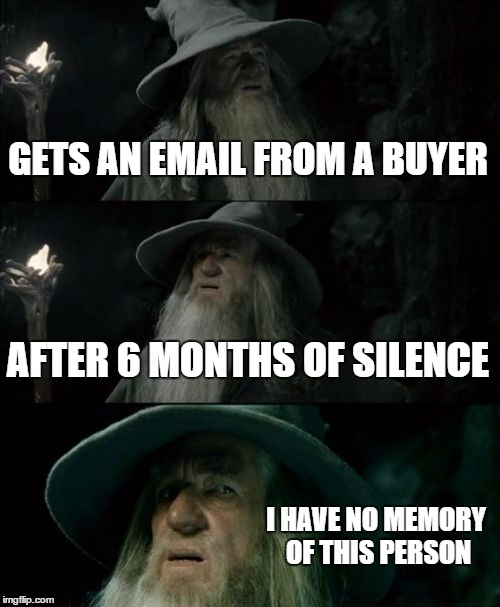 Marketing meme about the B2B non-linear buyer journey.