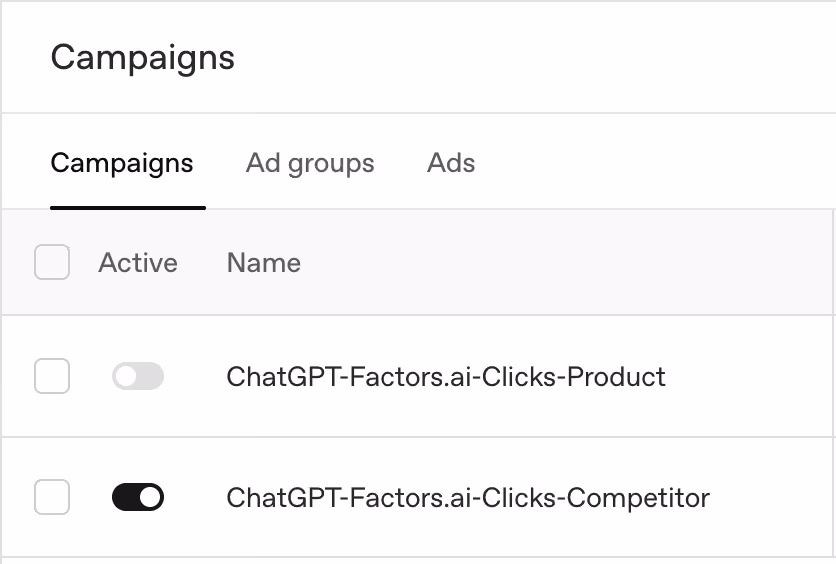 ChatGPT ads interface