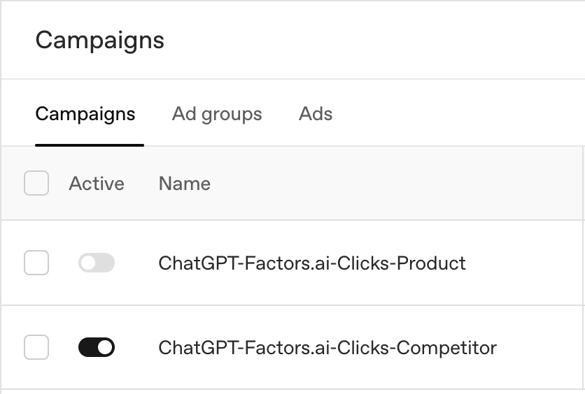 ChatGPT ads interface