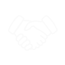 Outlined icon of a handshake symbolizing agreement or partnership.