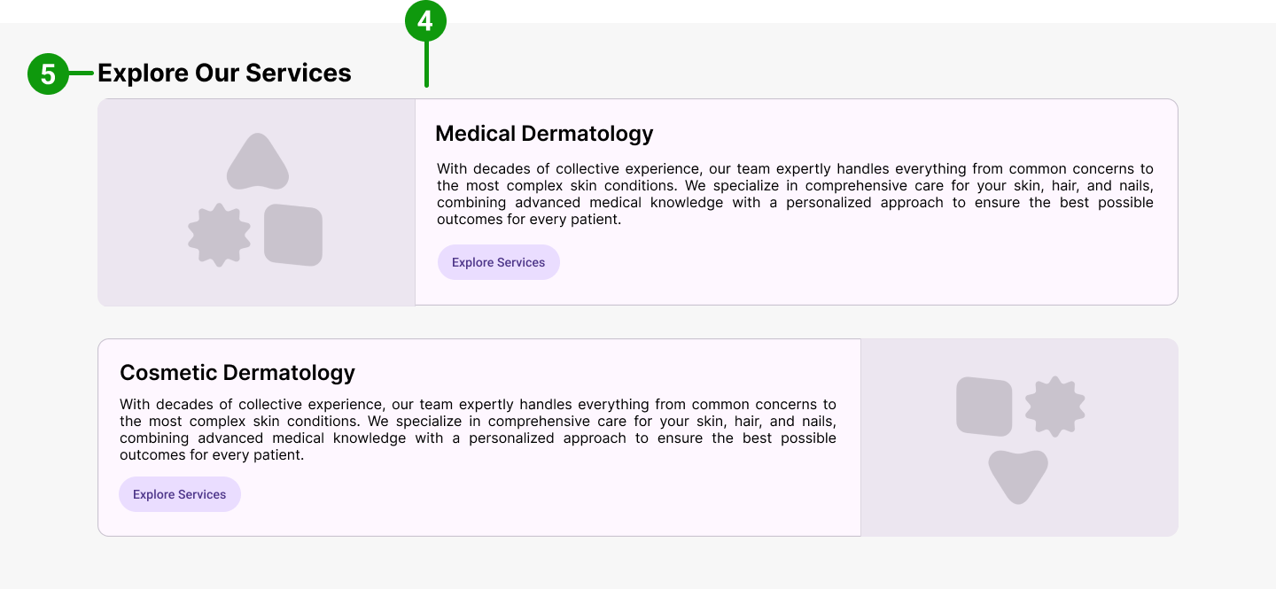 representation of services fixed