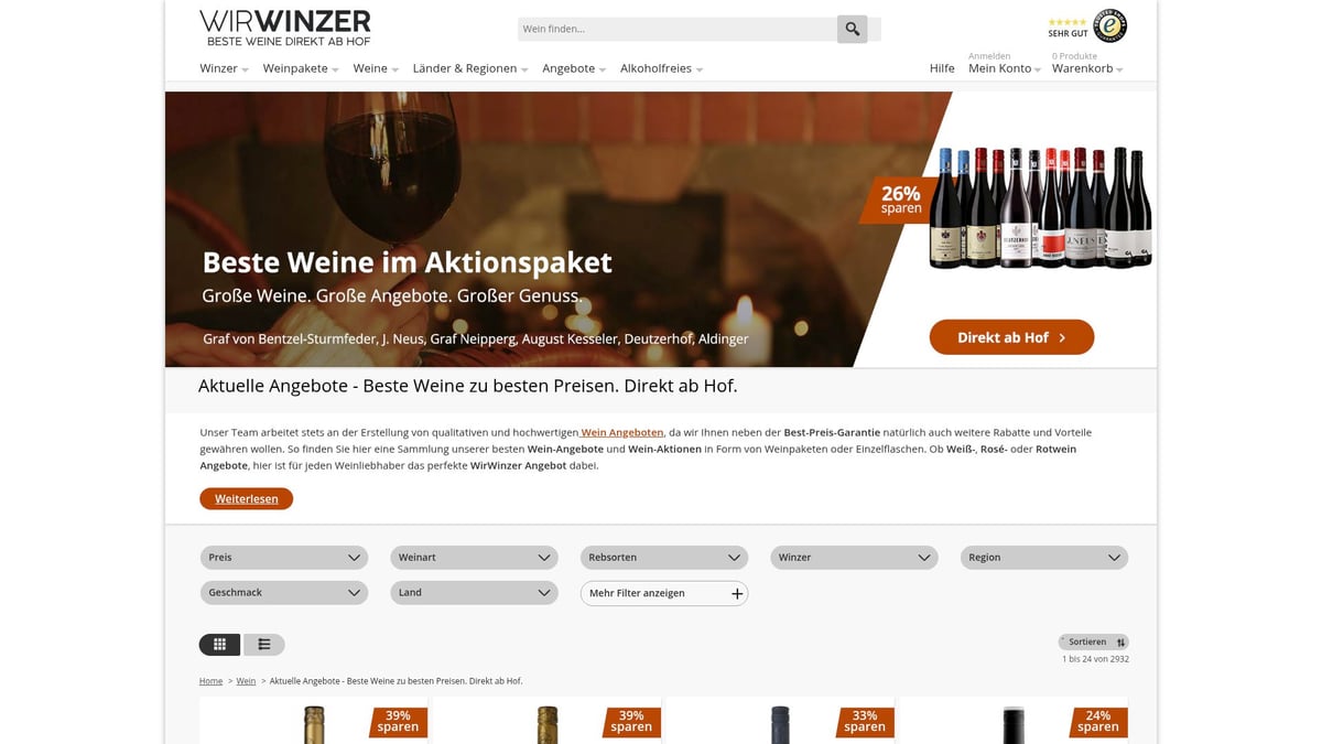 7 Weine Angebote 2026: Top Schnäppchen Für Genießer - WirWinzer: Direkt ab Hof & Aktionspakete