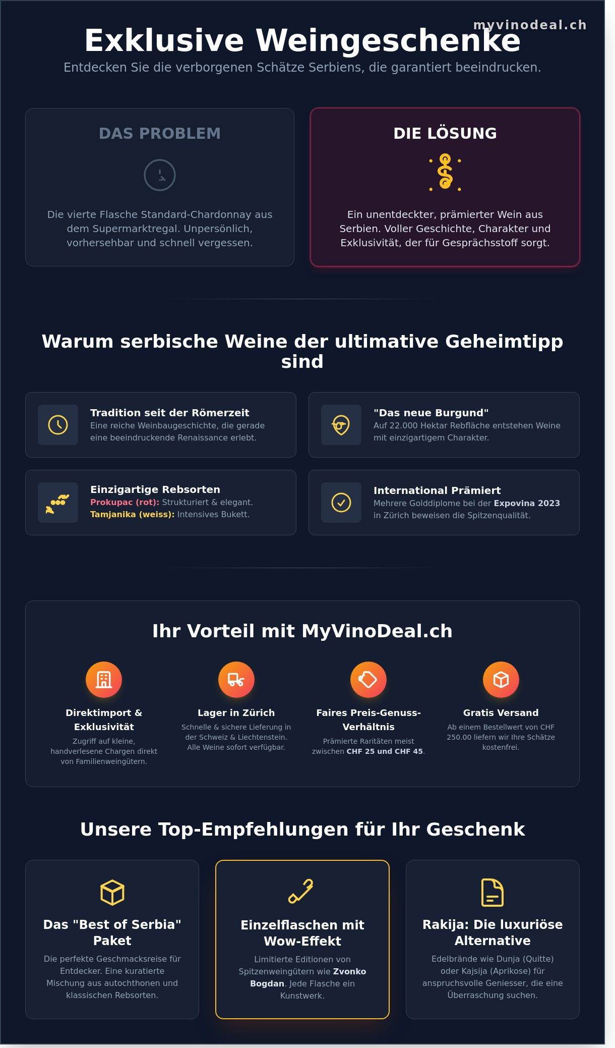 Exklusive weingeschenke