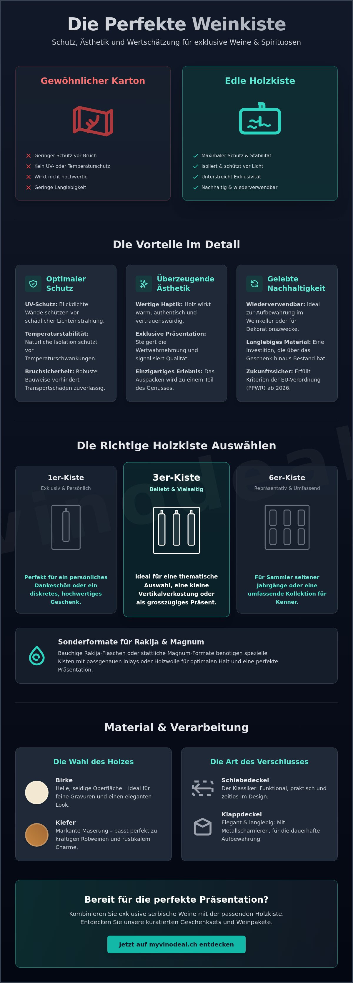 Holzkiste für weinflaschen