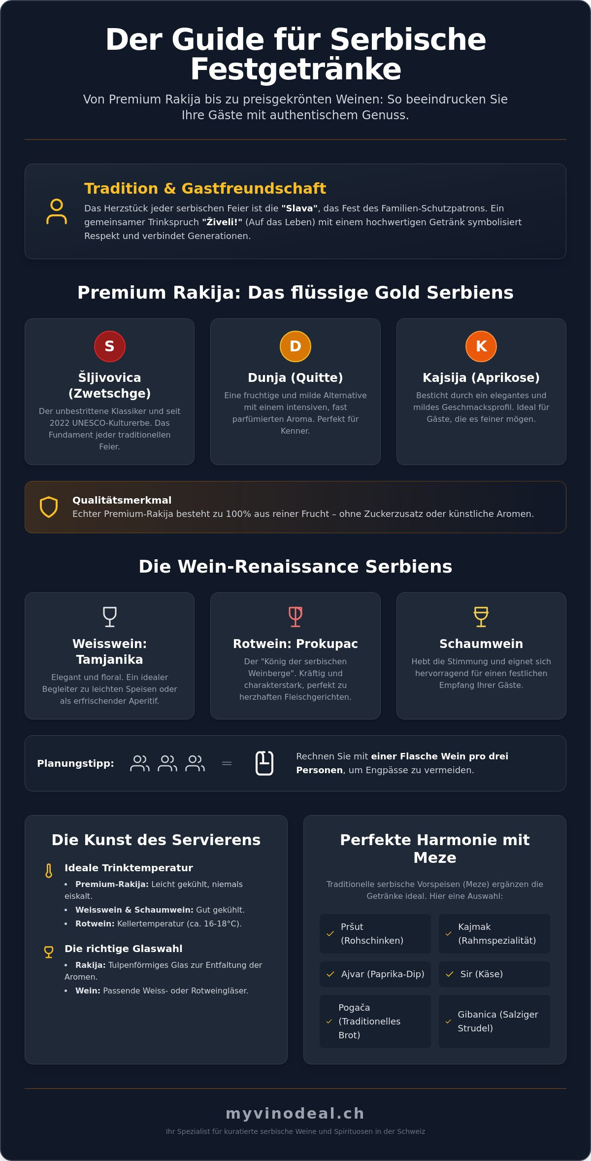 Serbische getränke für feste