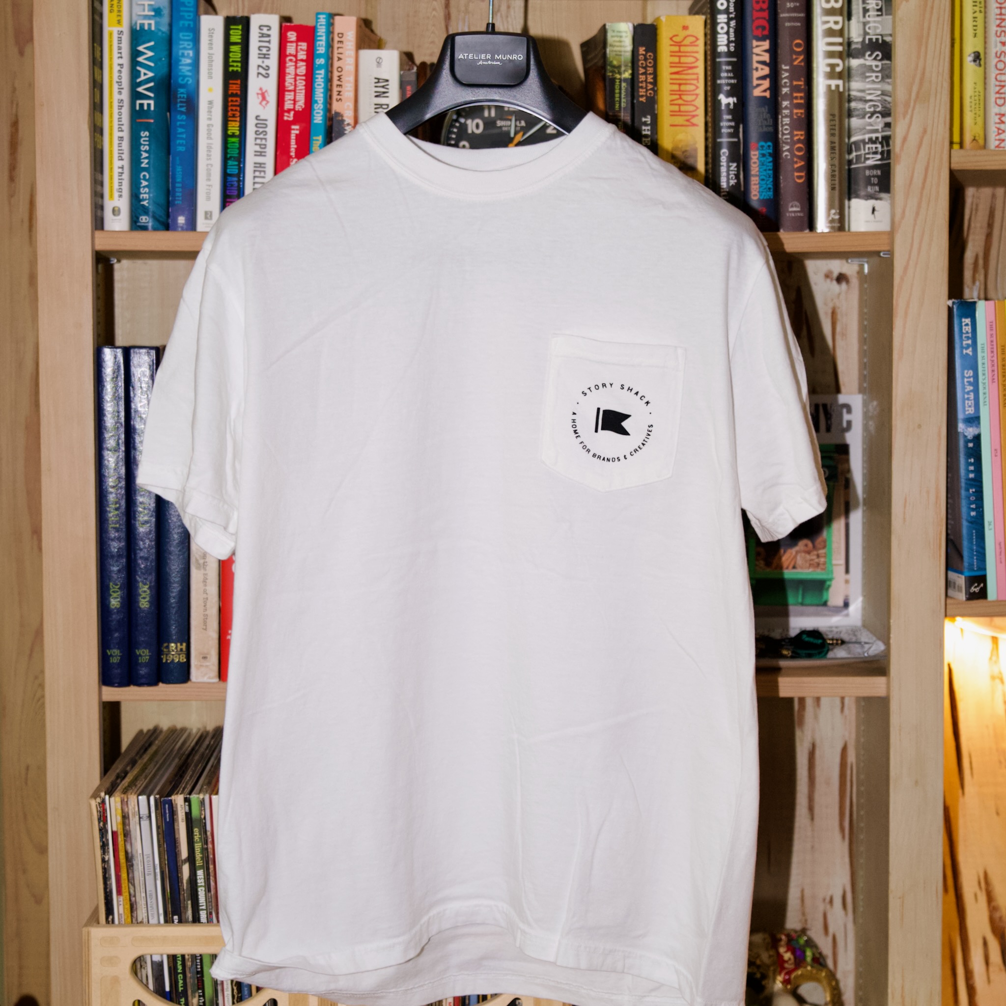 The Story Shack Pocket Tee (White)