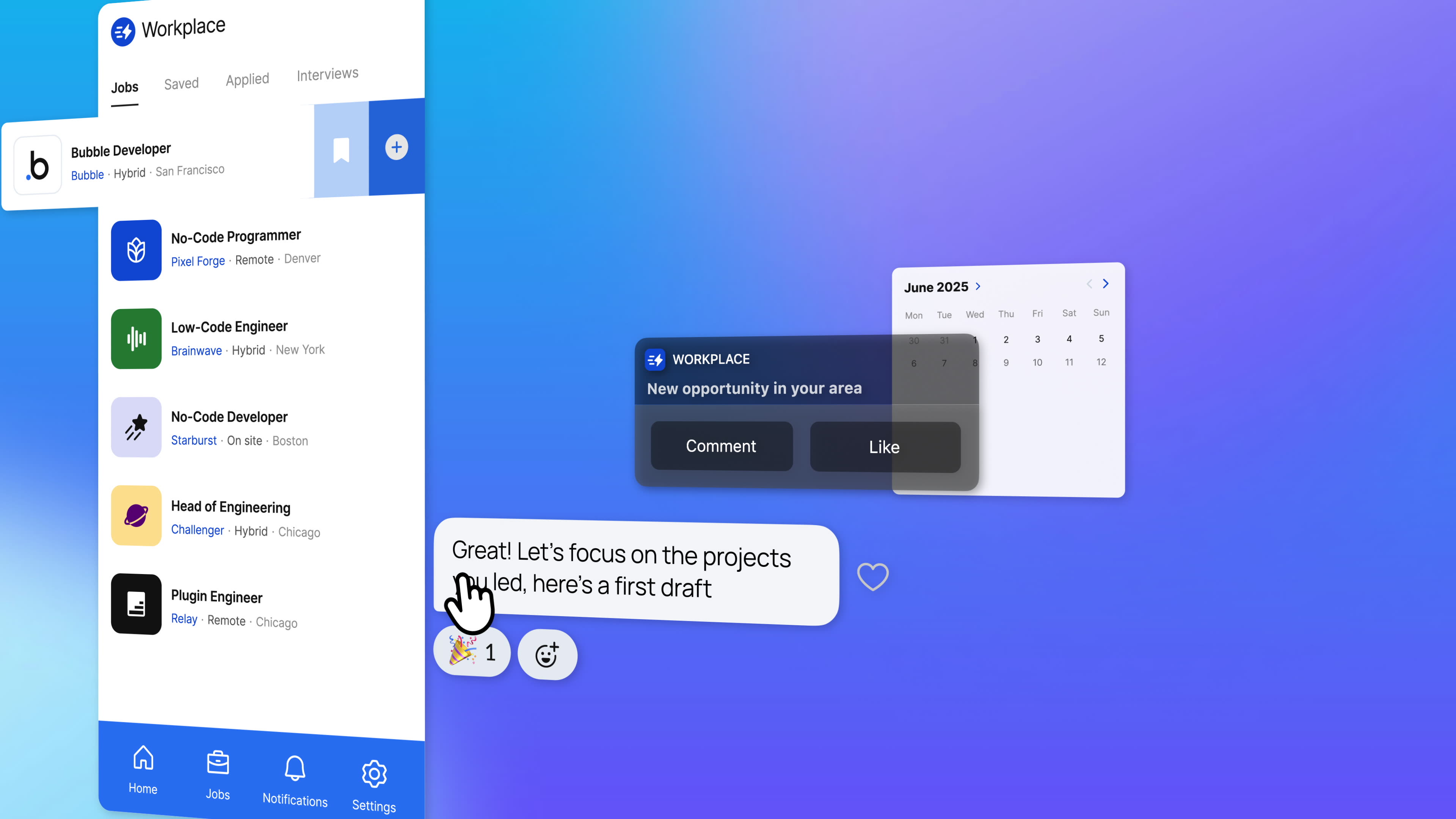 Bubble founder speaking at the launch livestream