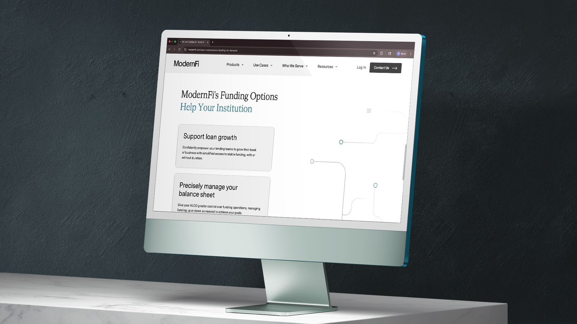 Desktop view of the ModernFi website relaunch