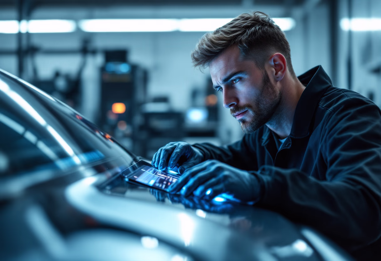 image of a mechanic using advanced tools