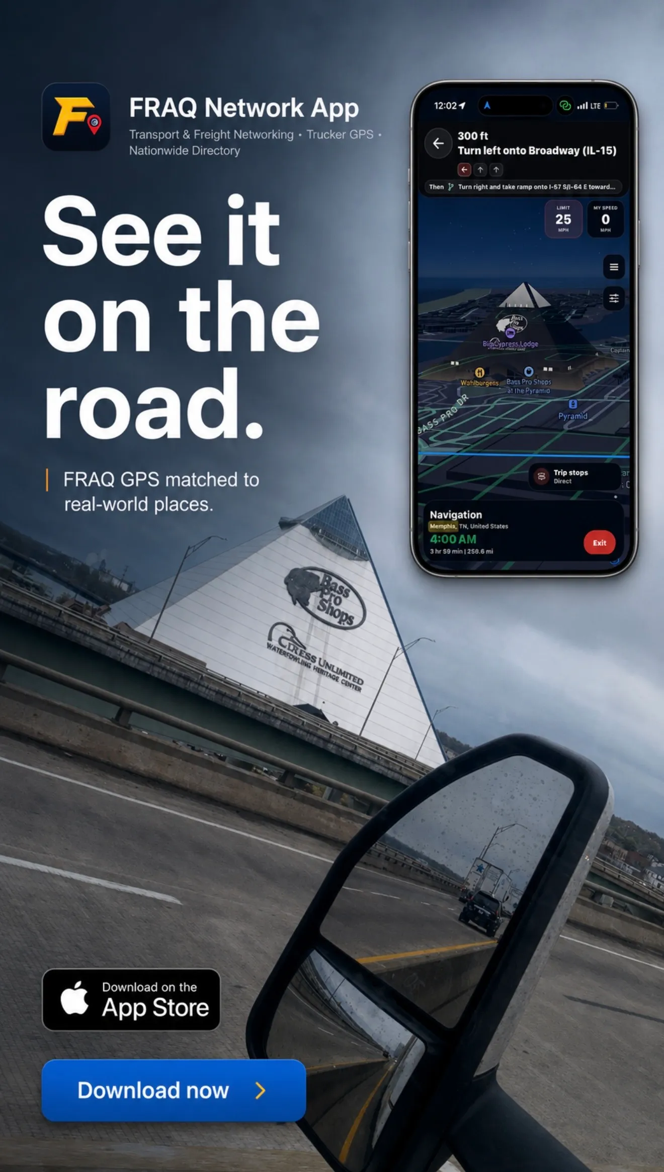 FRAQ Network trucker GPS feature