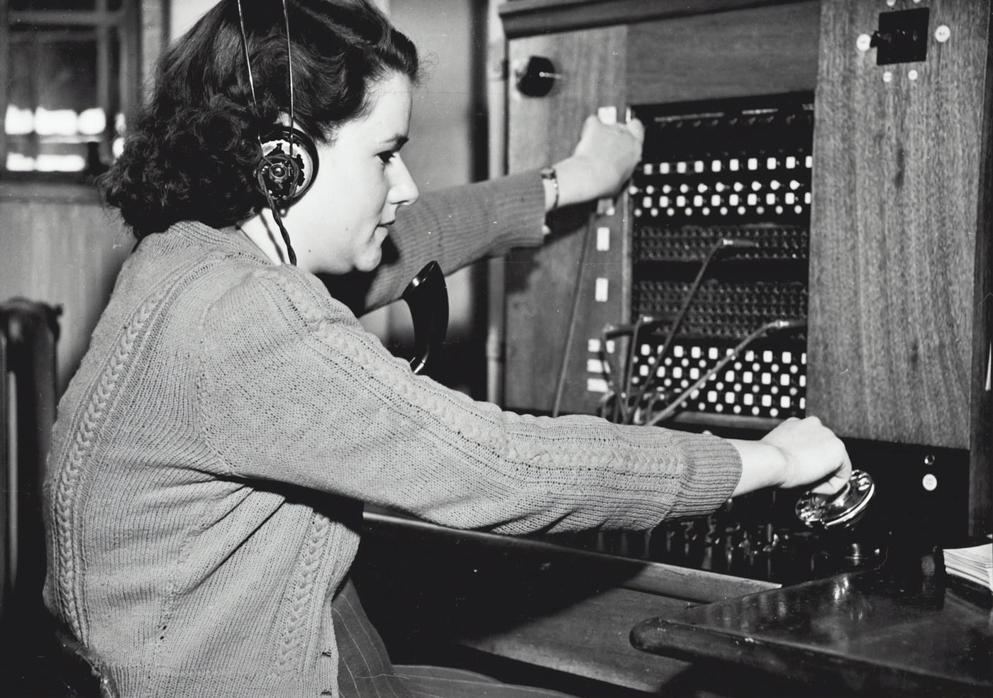Contact Disclose - Call Center Operator Vintage Photo