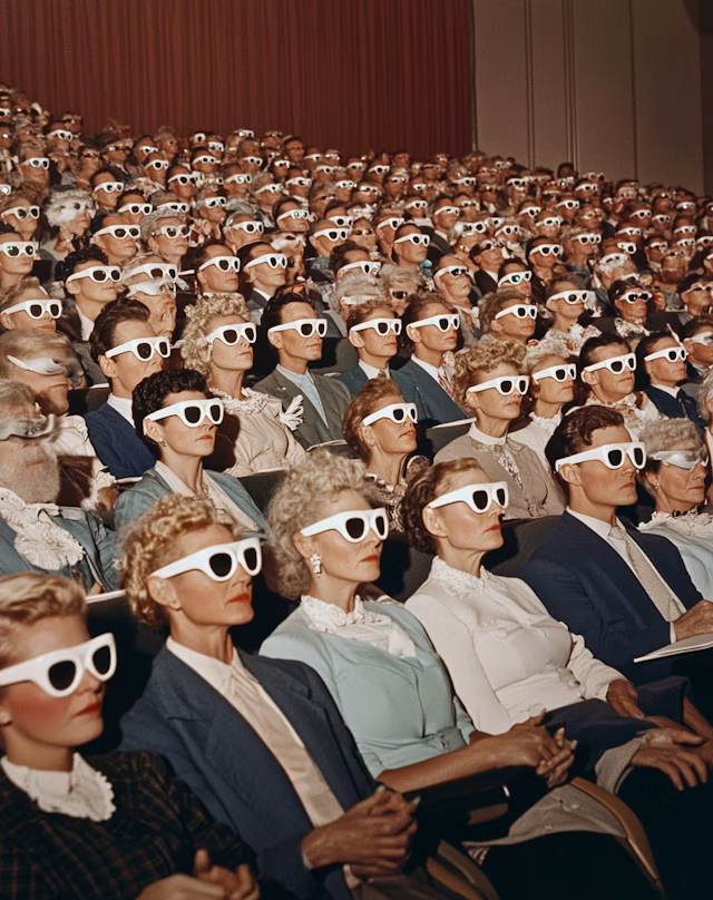 Audience with glasses Vintage Photo - Disclose Studios Melbourne