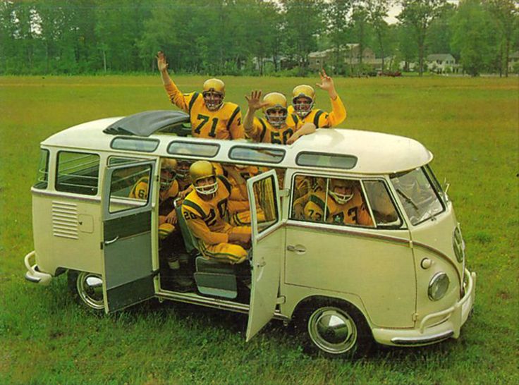 VW and Football Team Vintage Photo - Disclose Studios