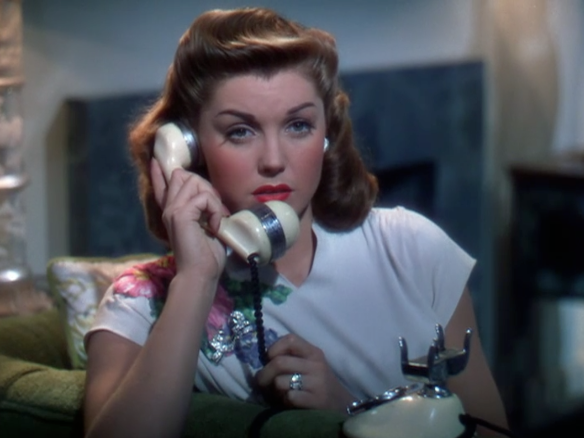 Woman on the phone vintage photo