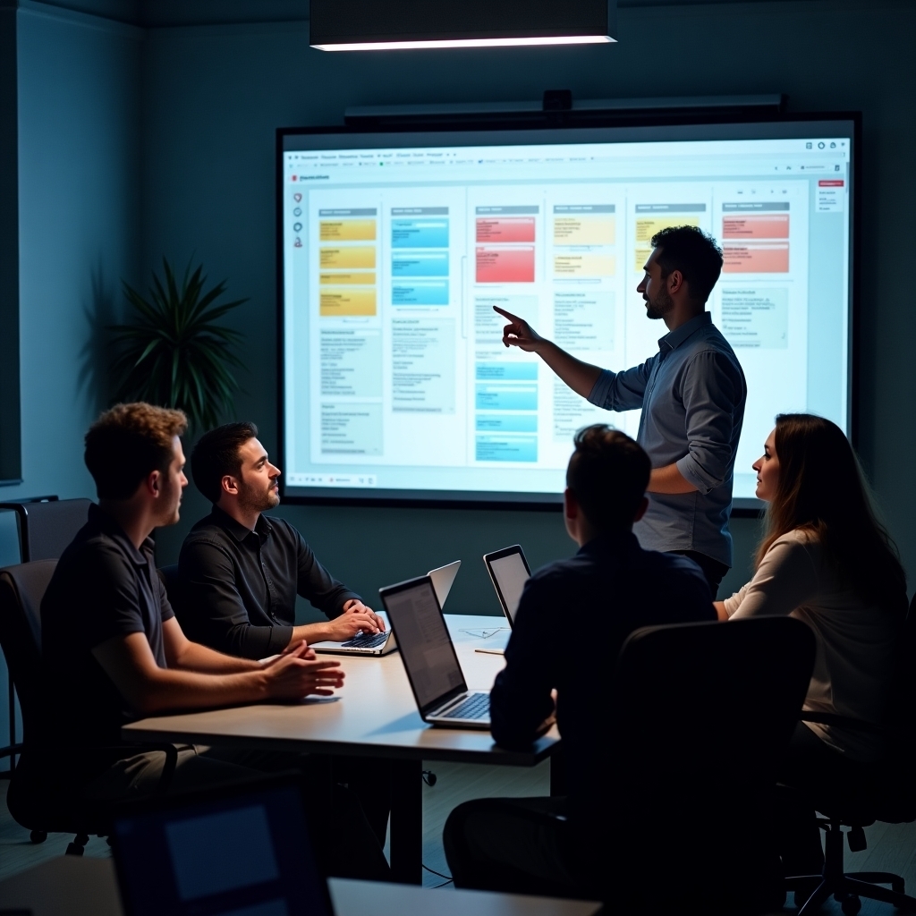 image of students collaborating on a project (for a edtech)