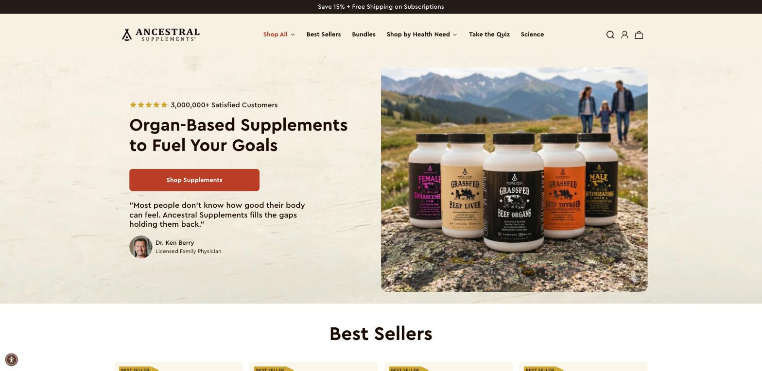 Ancestral Supplements: homepage