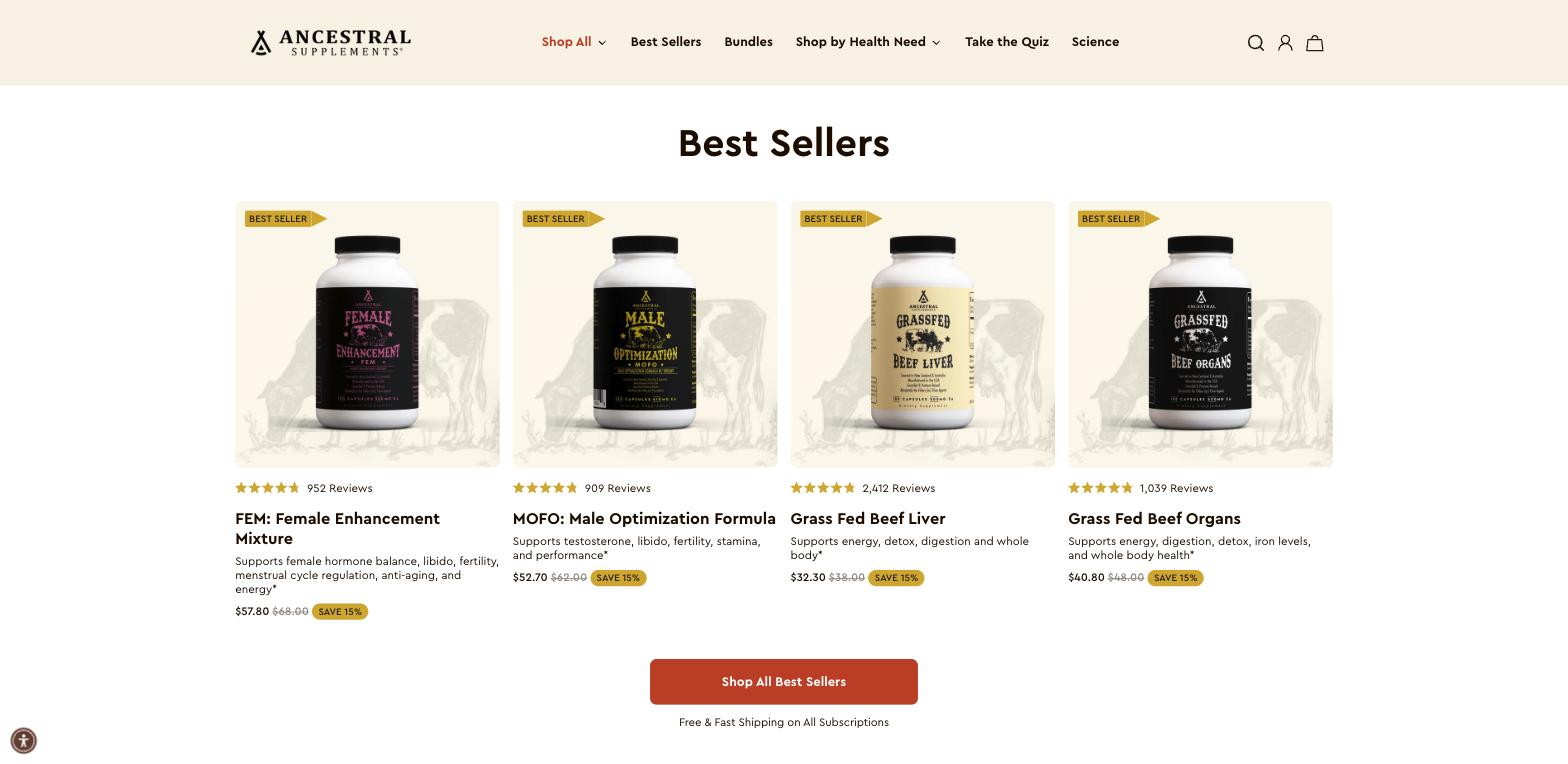 Ancestral Supplements: bestsellers