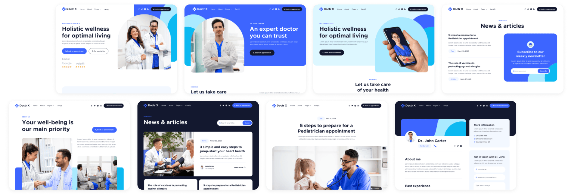 Doctr X -  Doctr Banner - Healthcare Webflow Template