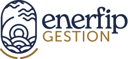 Enerfip Gestion logo with a stylized emblem above the company name.