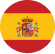 Flag of Spain with red and yellow stripes and the national coat of arms.